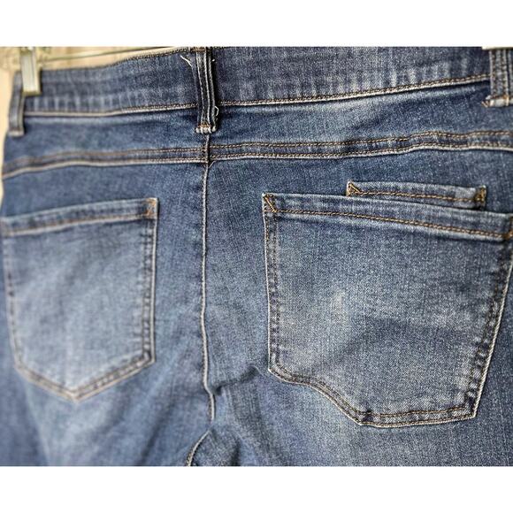 Democracy "Ab" Solution Jeans 8 Dark Wash Straight Leg Cropped Stretch Denim - Picture 4 of 6